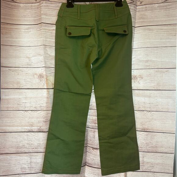 Ekuro She Say Jeans retro flare pants green hippie Size Medium - Picture 6 of 12